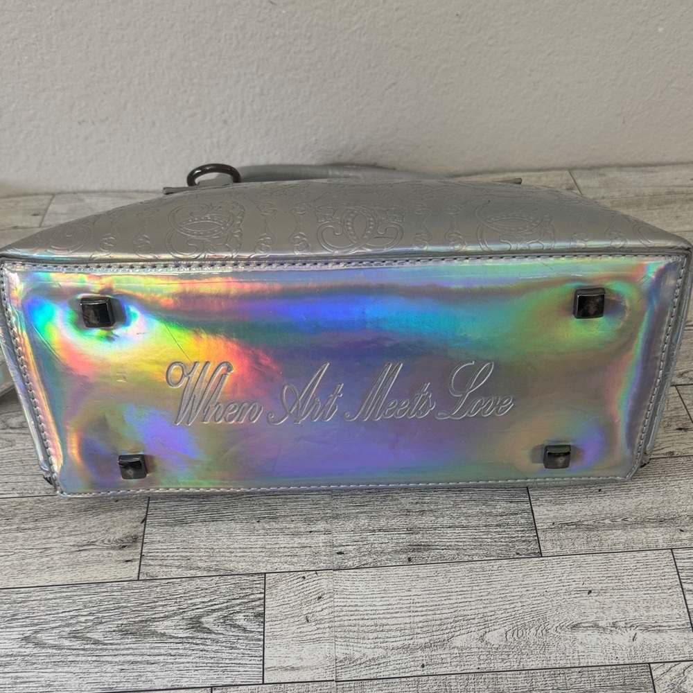 Sharif Holographic Iridescent Satchel - Silver Shift - Picture 6 of 14